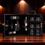 Portable Bartender Tool Kit  | Black Leatherette Case | 12-Piece Bar Set
