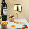 abrazo Stainless Steel  Wine Glasses 350 ml set of 2, Unbreakable Wine Glass Goblets, Gift for Men and Women, Party Glasses - 350 ml (Gold) - Abrazo