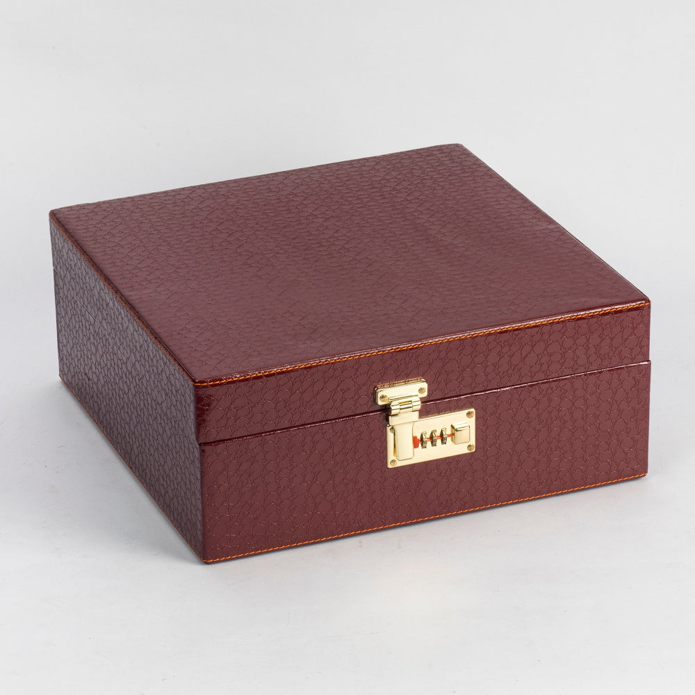 Classic Portable Bar Tools Set - Brown Croc Print - 12 Piece Set - Abrazo