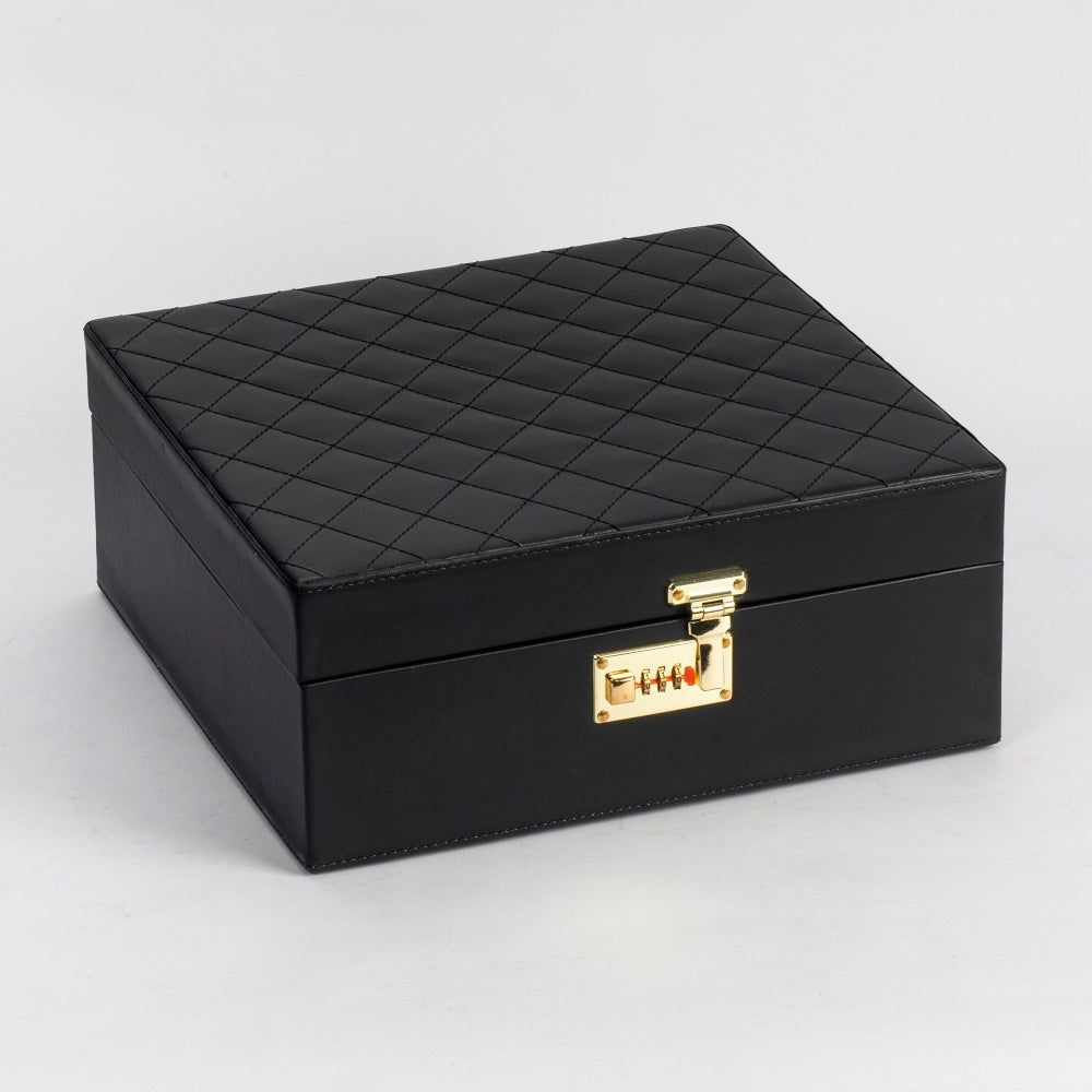 Image of Classic Portable Bar Tools Set - Quilted Black Leatherette - 12 Piece Set - Abrazo