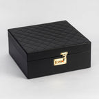 Classic Portable Bar Tools Set - Quilted Black Leatherette - 12 Piece Set - Abrazo