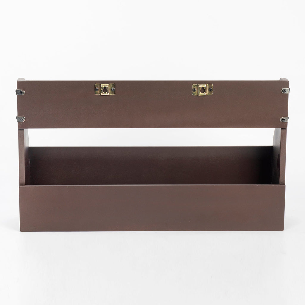 Wall Mounted Wine Rack in Wood Brown - Abrazo