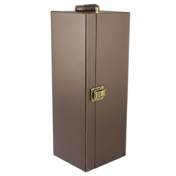 Portable Bar Tools Set - Brown Leatherette - 5 Piece Set - Abrazo