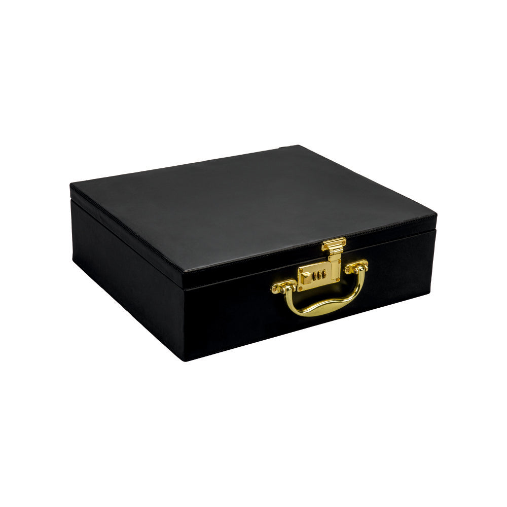 Abrazo Bartender Kit with Carrying Case, 8-Piece PVD Gold Gloss Finish Cocktail Set, Hammered Glasses and Cocktail Shaker, Black Gift Box, Bar Tool Set, Bar accessoires, Barset - Abrazo