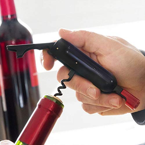 Abrazo 2 in 1 Shape of Red Wine Opener Wine Corkscrew Waiter Bottle Opener Beer Cap Opener Kitchen Tools Visit the abrazo Store - Abrazo