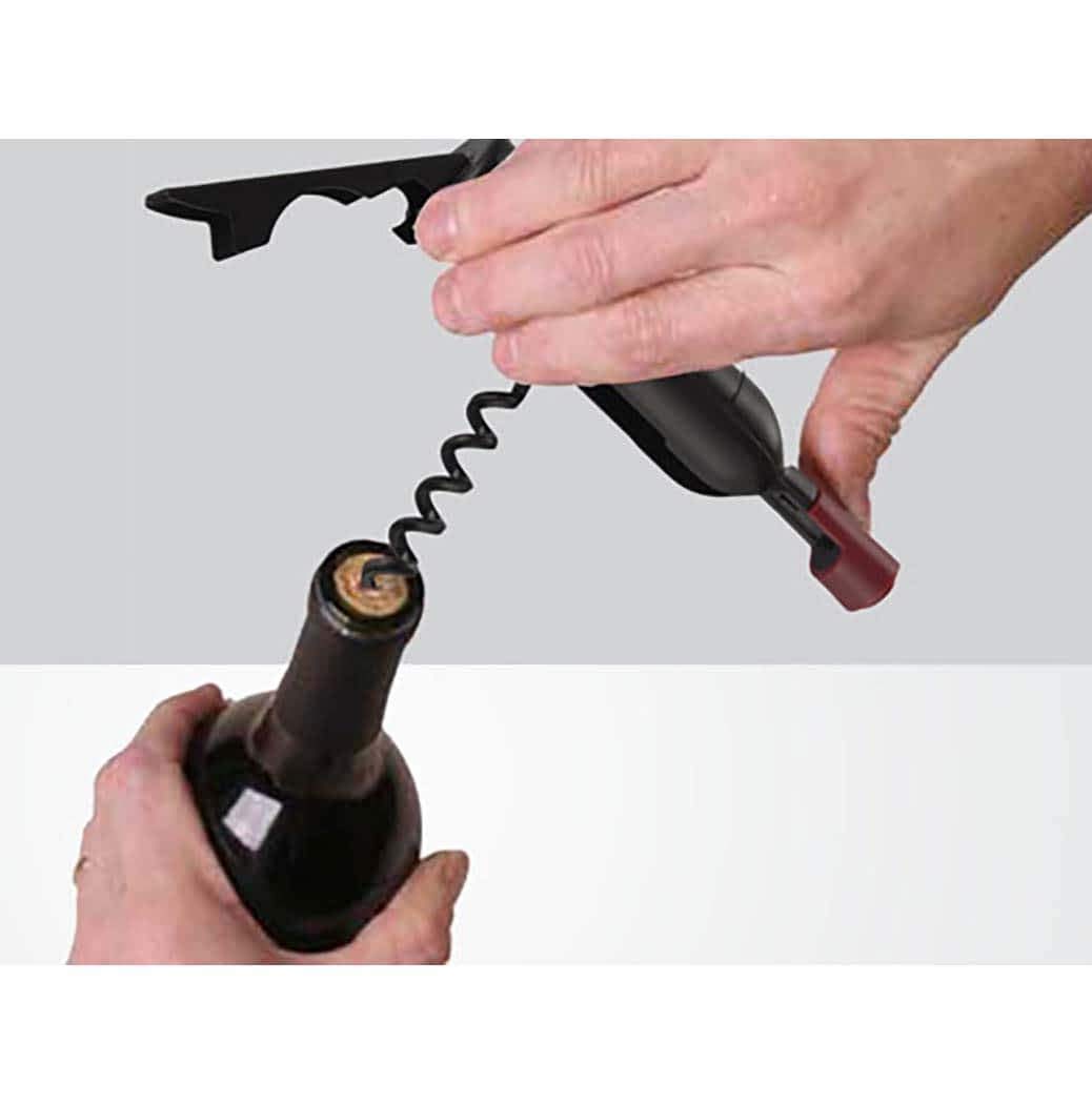 Image of Abrazo 2 in 1 Shape of Red Wine Opener Wine Corkscrew Waiter Bottle Opener Beer Cap Opener Kitchen Tools Visit the abrazo Store - Abrazo
