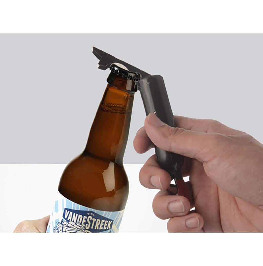 Image of Abrazo 2 in 1 Shape of Red Wine Opener Wine Corkscrew Waiter Bottle Opener Beer Cap Opener Kitchen Tools Visit the abrazo Store - Abrazo