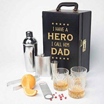 Dad is my Hero - Portable Compact Bar Tools Set - 8 Piece Set - Abrazo