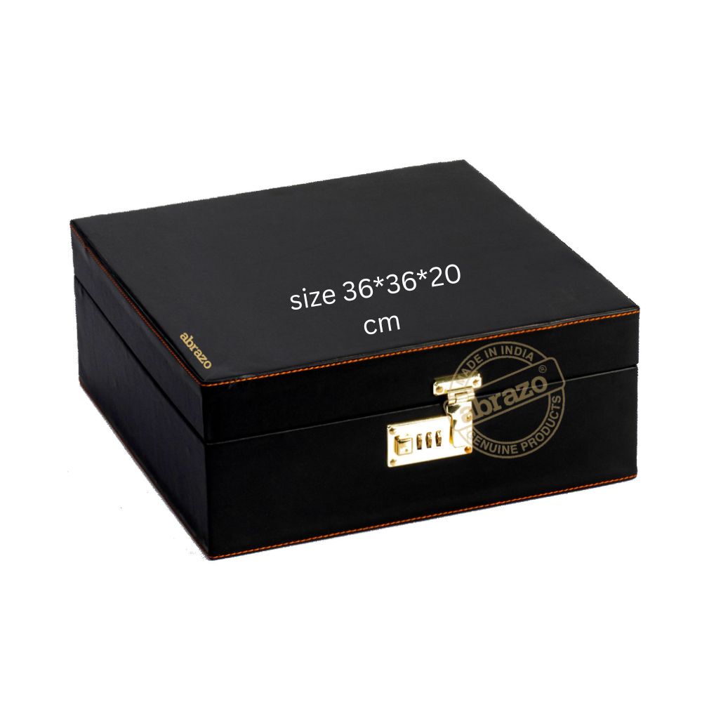 Image of Portable Bar Tools Set - Black and Beige Leatherette - 14 Piece Set - Abrazo